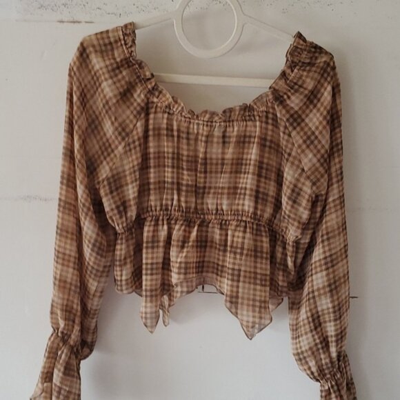 Charming plaid crop top CUTE - Picture 4 of 10